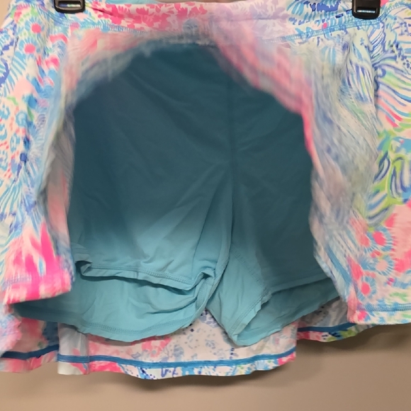 Lilly Pulitzer Blue and Pink Mini Skirt - Picture 3 of 4